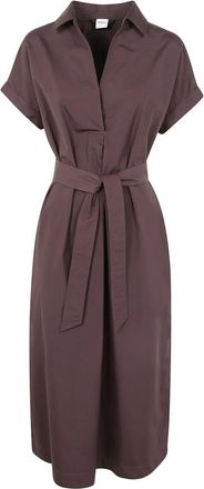 Aspesi Abito midi in popeline - Marrone