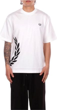 Fred Perry Hombre, Camisetas, Blanco, Talla: M