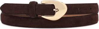 Kazar Klassieke Su&egrave;de Riem - Dames - Riemen - Bruin - 80 CM - Su&egrave;de - Accessoires