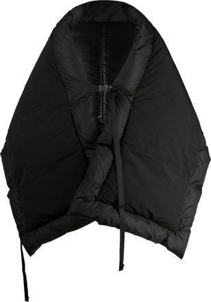 Fumito Ganryu quilted padded scarf - men - Nylon/Polyester/Feather/Rayon/Polyester/Down/Polyester - One Size - Black