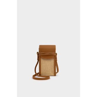 Katie Loxton Porto Raffia Cell Bag in Cognac at Nordstrom