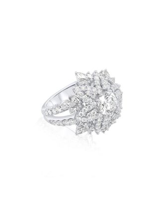 Diana M. Jewels Fine Jewelry White Gold 4.54 Ct. Tw. Diamond Half-Set Ring