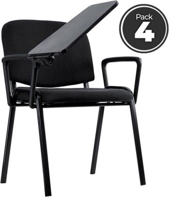 Regalos Miguel Regalos Miguel - Sillas De Escritorio - Pack 4 Sillas Ofis Con Pala Y Brazo - Negro