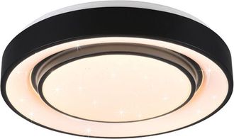 Reality Plaf&oacute;n Moderno Led Dimmer Rgb Mona Negro &Oslash;38 Cm Trio Lighting