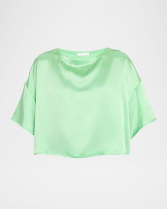 Sablyn Daria B Relaxed Crewneck Silk Tee