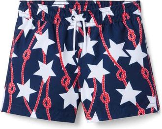 Janie and Jack Printed Swim Trunk in Blue at Nordstrom, Size 18-24M