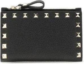 Valentino Garavani Rockstud Kaarthouder - Dames - Portefeuilles - Zwart - ONE Size - Leer - Accessoires