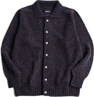 Howlin Cardigan in Shetlandwol met overhemdkraag - Heren - Vesten - Veelkleurig - M - Wol - Truien & Vesten