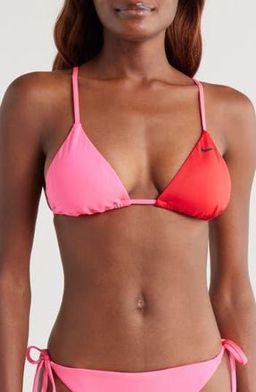 Nike Colorblock Triangle Bikini Top in University Red at Nordstrom Rack, Size X-Large
