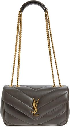 Saint Laurent Small Loulou Quilted Shoulder Bag in Urban Grey at Nordstrom