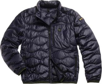 Blauer Shiny Down Jacket - Heren - Gewatteerde jassen - Blauw - M - Jassen