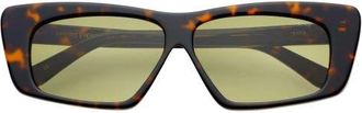 Freyrs Eyewear Lexi Cat Eye Sunglasses in Tortoise /Green at Nordstrom