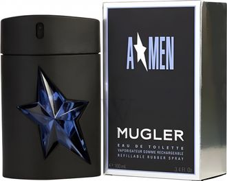 MUGLER Mens Angel Men 100ml EDT Spray In Rubber Flask - One Size