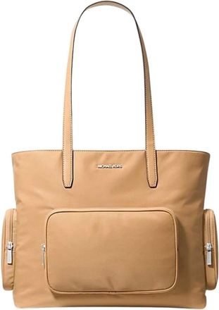 Michael Kors Tote Bags, female, Brown, Size: ONE SIZE Khai Large Nylon Tote Bag