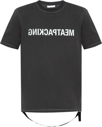 Helmut Lang logo-print T-shirt - Black