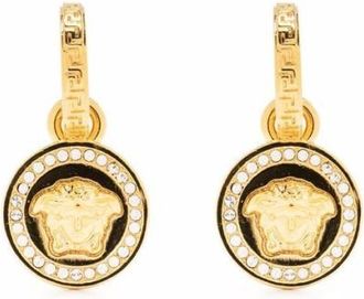 Versace Golden Medusa Logo Earrings