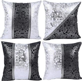 OEM Fodera Per Cuscino Con Unicorno, Motivo Geometrico A Foglie E Fiori, Federa Per Divano, Casa, Soggiorno, Camera Da Letto, Decorazione DInterni, 45x45 
