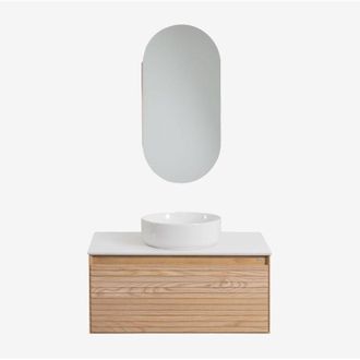 Sklum Sklum - Conjunto De Mueble De Ba&ntilde;o En Madera De Fresno Tedrik