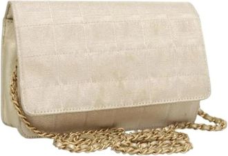 Chanel Pre-owned Nylon chanel-bags - Dames - Vintage Schoudertas - Beige - ONE Size - Nylon - Vintage