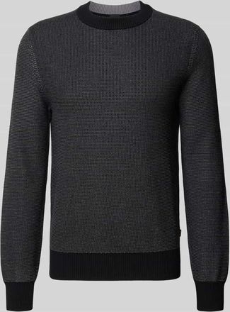 HUGO BOSS Regular Fit Strickpullover aus Baumwoll-Schurwoll-Mix Modell HESTRO in Black, Gr&ouml;&szlig;e XXXL