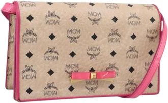 MCM Borsa a spalla Pre-owned in PVC e Pelle - - Pre-owned - Donna - Beige - ONE SIZE