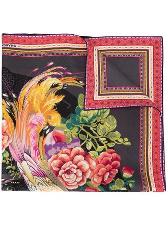 Shanghai Tang Prodigy print foulard - women - Silk - One Size - Black