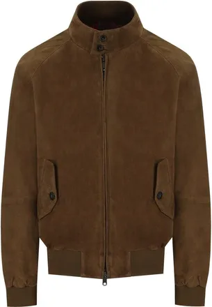 Baracuta G9 Suède Dark Olive Bomber Jacket