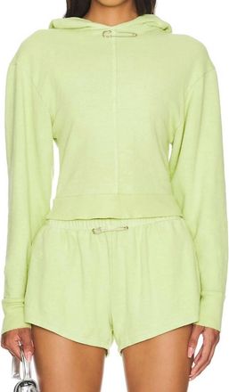 Sami Miro Vintage Mini Safety Pin Pullover Hoodie In Matcha