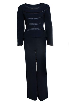 Thierry Mugler navy blue suit