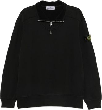 Stone Island Sweatshirt - Heren - Sweatshirts - Zwart - L - Katoen - Hoodies & sweatvesten