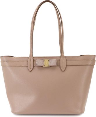 Ferragamo Pink Leather Handbag Pouch Tote Bag (Pre-Owned)