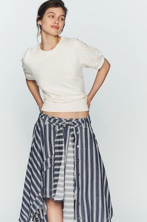 Maeve Puff-Sleeve Sweatshirt Tee