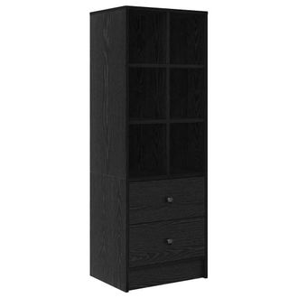 Berkfield Home Black Oak Shelving Unit Black oak Engineered wood Large