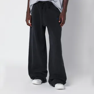 Balenciaga Pantaloni jogging oversize neri effetto d&eacute;lav&eacute;