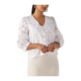 Selected Dames, Blouses & Shirts, Wit, Maat: S