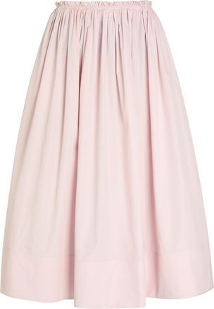 Gabriela Hearst Shiva Cotton-poplin Midi Skirt - Light Pink - 46 (UK14 / L)