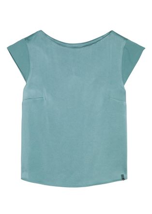 Herno Crepe de Chine top - Blue - 48 (UK16 / XL)
