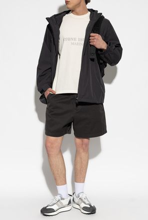 Stone Island T-shirt With Logo, Mens, Cream