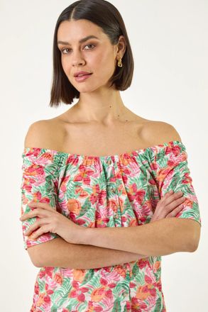 Roman Burnout Print Button Top