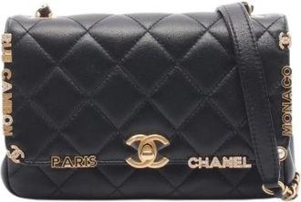 Chanel Pre-owned Mini Flap Bag Lambskin Shoulder Bag - Dames - Vintage Schoudertas - Zwart - ONE Size - Leer - Vintage