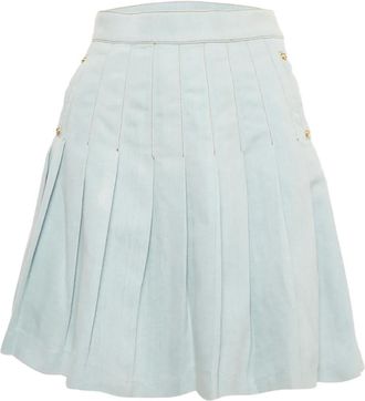 Balmain Minigonna pliss&eacute; - Blu