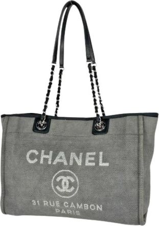 Chanel Pre-owned Canvas chanel-bags - Dames - Vintage Shopper - Grijs - ONE Size - Vintage