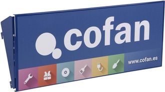 cofan Cofan - Cartela Con Logo 500x200mm Exp.perforado, Expositor Vertical Perforado 2200x500mm