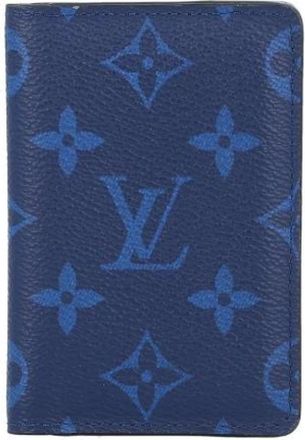 Louis Vuitton Pre-owned Taigarama Card Case - Dames - Vintage Accessoires - Blauw - ONE Size - Leer - Vintage