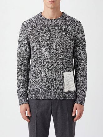 Ballantyne Maglia girocollo Raw Diamond in misto lana con patch ricamata