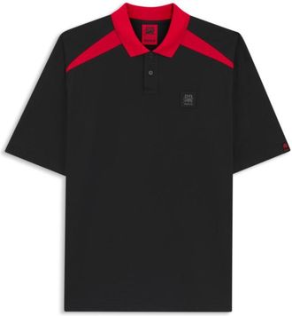 HUGO BOSS x RB stretch-cotton polo shirt with bull motif