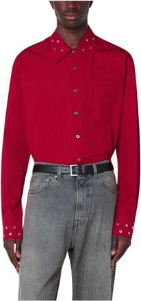 Our Legacy Casual Shirts, male, Red, Size: L Camicia Manica Lunga