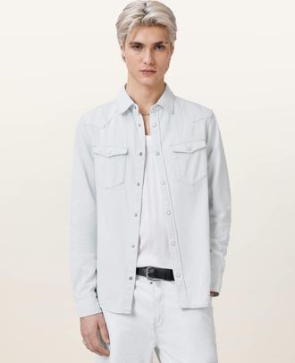 AllSaints Cotton MacGowan Denim Shirt, Size: XS