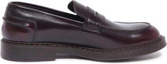 Doucal's Bordeauxkleurige Horse Loafer- gemaakt in Itali&euml; - Heren - Loafers - Rood - 40 1/2 EU - Schoenen