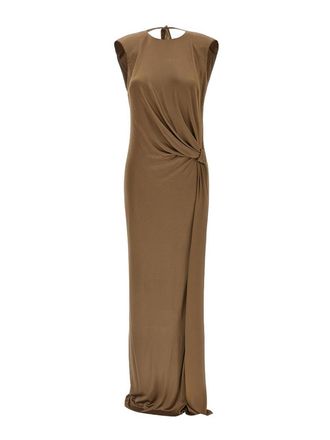 Elisabetta Franchi Draped short-sleeved dress